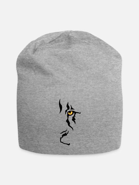 Œil de lion 2 (gauche) - Bonnet en jersey - gris chiné