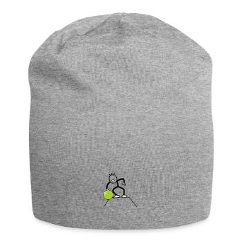 Bowler, bowling - Jersey Beanie - heather grey - Front