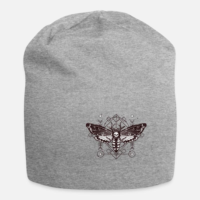 Papillon B de tatouage d'insecte Schaedel Skull Skull - Bonnet en jersey - gris chiné
