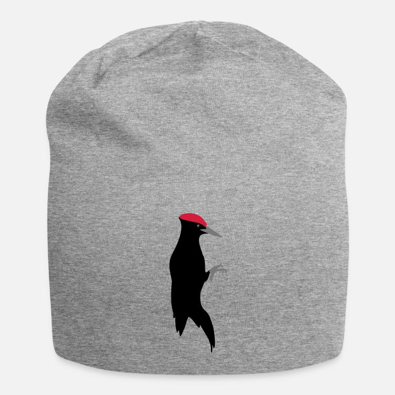 Schwarzspecht - Jersey-Beanie - Grau meliert