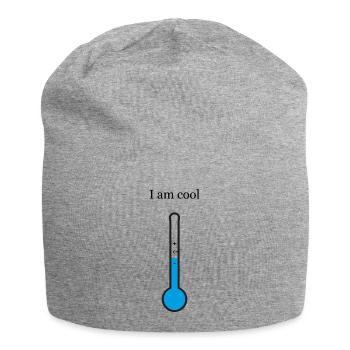 Regenbogen-Entwurf mit Wasserfarbenfinisch - Jersey-Beanie - Grau meliert - Vorne
