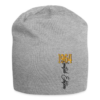 1964 Vintage anniversaire drôles dictons - Bonnet en jersey - gris chiné - Devant