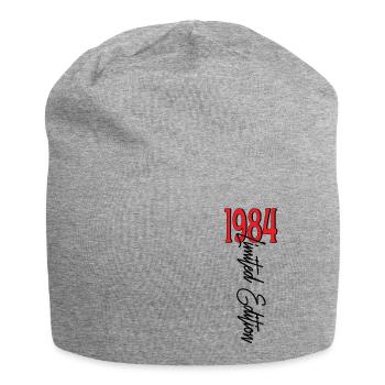 1984 Vintage anniversaire drôles dictons - Bonnet en jersey - gris chiné - Devant