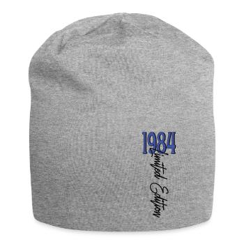 1984 Vintage anniversaire drôles dictons - Bonnet en jersey - gris chiné - Devant