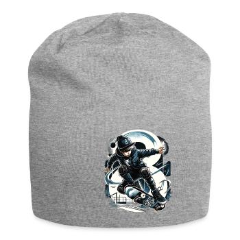 Skateboard Skater Design pour les garçons de 8 ans - Bonnet en jersey - gris chiné - Devant