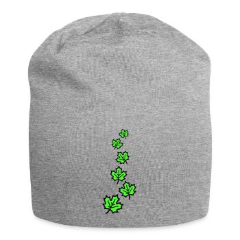 Feuille d’érable Feuilles d’automne - Bonnet en jersey - gris chiné - Devant