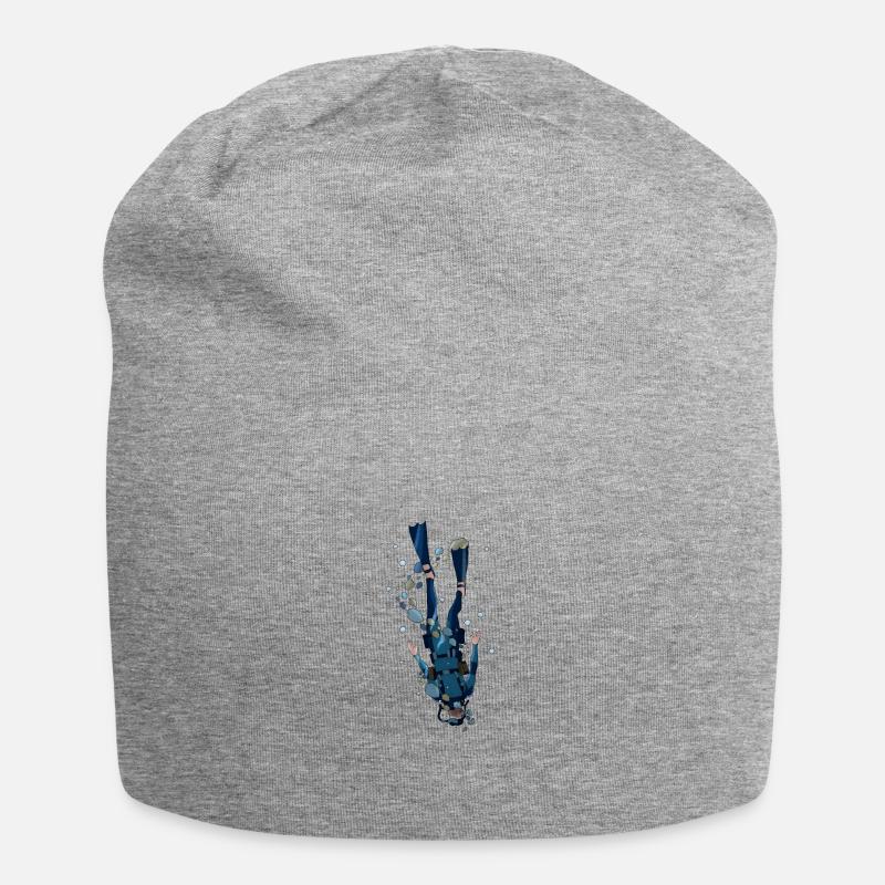 Cadeau de plongée sous-marine de plongée sous-marine - Bonnet en jersey - gris chiné