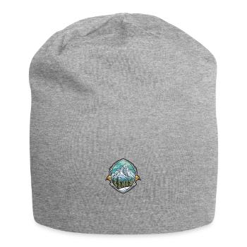 Alpen Ski Eisberge Berge - Jersey-Beanie - Grau meliert - Vorne