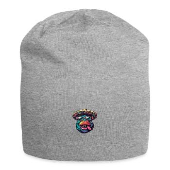 Hippopotame Drôle Sombrero - Bonnet en jersey - gris chiné - Devant