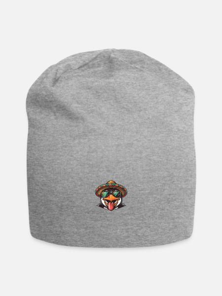 Pinguin Comic Lustig Sombrero - Jersey-Beanie - Grau meliert