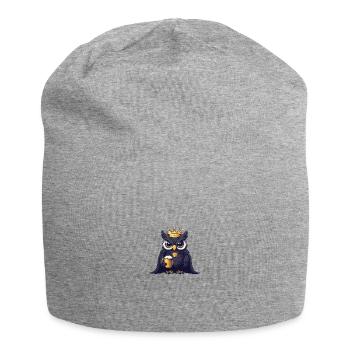 Hibou Bière Drôle - Bonnet en jersey - gris chiné - Devant