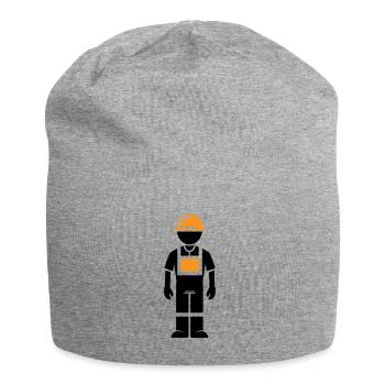 Construction worker - Jersey Beanie - heather grey - Front