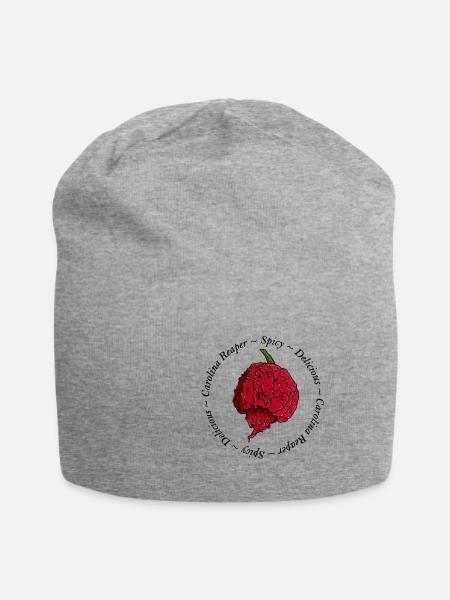 Carolina Reaper Chili Chilli Pepper Spicy Scharf - Jersey-Beanie - Grau meliert