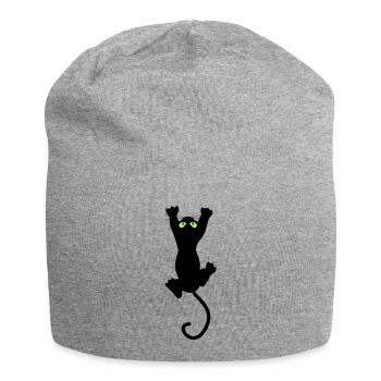 Cat fun - Bonnet en jersey - gris chiné - Devant