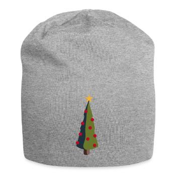 arbre de Noël - Bonnet en jersey - gris chiné - Devant