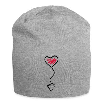 valentine mail - Jersey Beanie - heather grey - Front