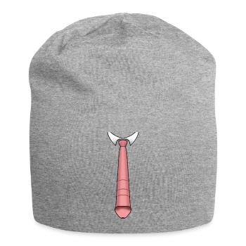 cravate - tie - Bonnet en jersey - gris chiné - Devant