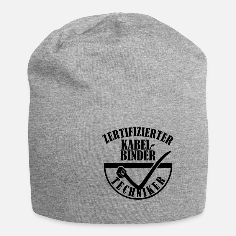 Zertifizierter Kabelbinder Techniker - Jersey-Beanie - Grau meliert