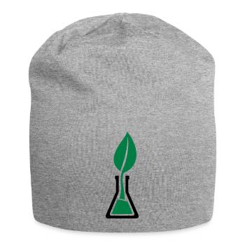 Test tube leaf - Jersey Beanie - heather grey - Front