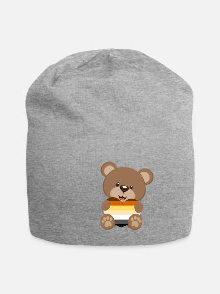 Teddy Bear LGBT Gay Pride Cartoon CSD Bär - Jersey-Beanie - Grau meliert