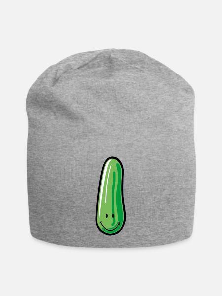Smiley Cucumber - Jersey-Beanie - Grau meliert