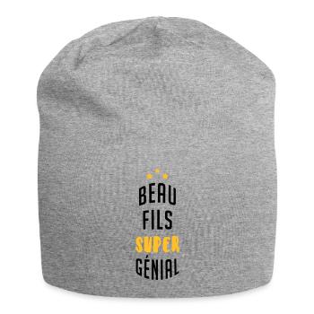 belle-fille / beau-fils / beau fils / belle fille - Bonnet en jersey - gris chiné - Devant