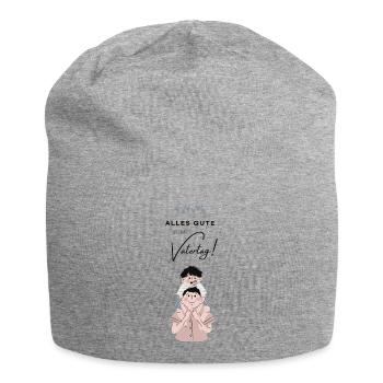 Cadeau Fête des Pères - Papa est le meilleur / Journée des hommes - Bonnet en jersey - gris chiné - Devant