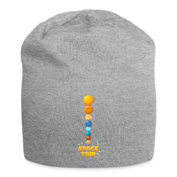 SPACE TRIP - Bunter Planeten Turm - Jersey-Beanie - Grau meliert - Vorne