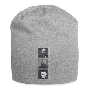 Historische Porträts mit anarchistischem Slogan - Jersey-Beanie - Grau meliert - Vorne