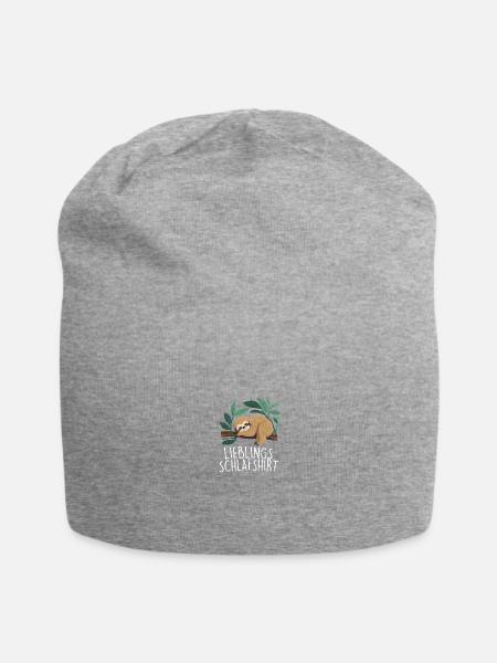 Lieblings Schlafshirt Faultier Pyjama Mädchen - Jersey-Beanie - Grau meliert