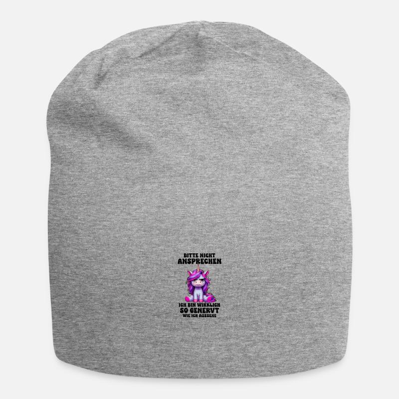 Bitte Nicht Ansprechen Ich Bin Wirklich So Genervt - Jersey-Beanie - Grau meliert