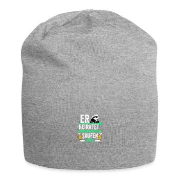 Witziges Polterabend Shirt für Männer JGA - Jersey-Beanie - Grau meliert - Vorne
