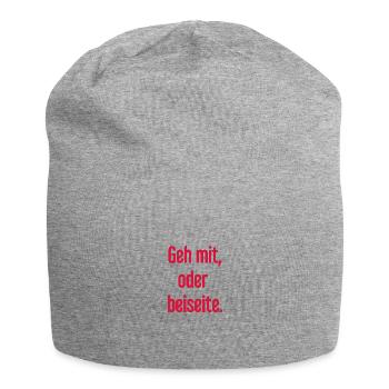 Walk with or aside - Jersey Beanie - heather grey - Front