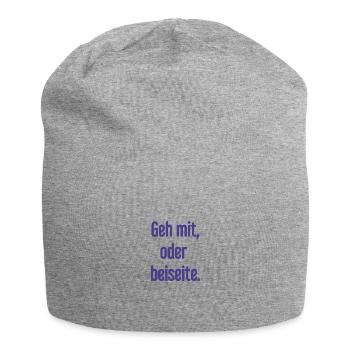 Walk with or aside - Jersey Beanie - heather grey - Front