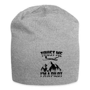Pilote de planeur | Cadeaux thermiques de planeur - Bonnet en jersey - gris chiné - Devant