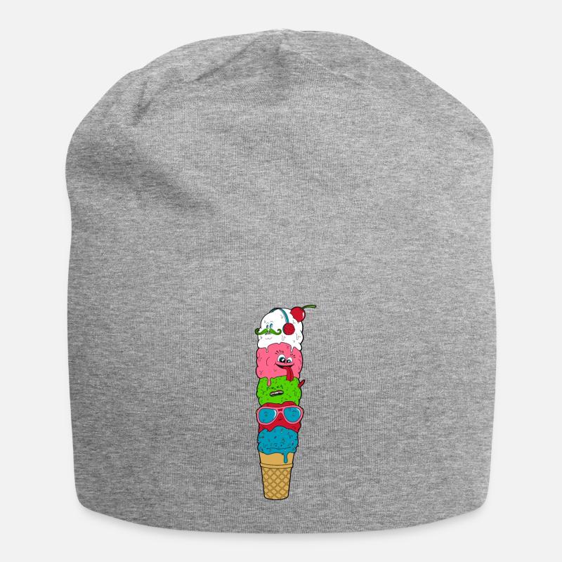 Eiscreme - Jersey-Beanie - Grau meliert