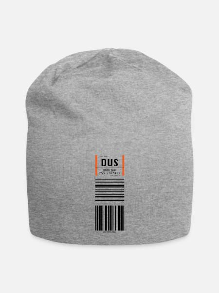 Flughafen Düsseldorf DUS - Jersey-Beanie - Grau meliert