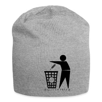 Gluten Container (schwarz) - Jersey-Beanie - Grau meliert - Vorne