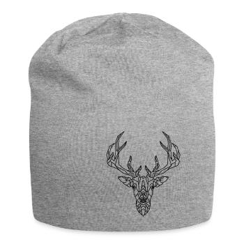 Hirsch geometric - Jersey-Beanie - Grau meliert - Vorne