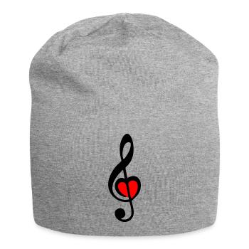 G-Taste - Jersey-Beanie - Grau meliert - Vorne