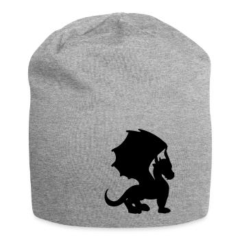 Winged dragon - Jersey Beanie - heather grey - Front