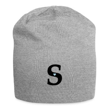 Buchstabe S Anfangsbuchstabe - Jersey-Beanie - Grau meliert - Vorne