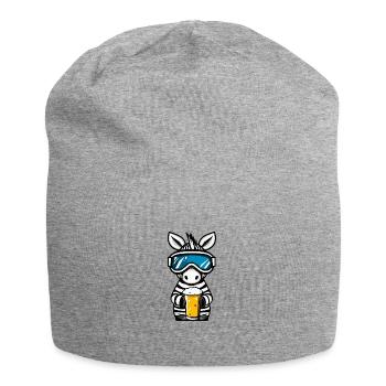Zebra Ski Bier - Jersey-Beanie - Grau meliert - Vorne
