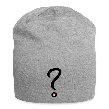 Symbole de point d’interrogation, dessin vectoriel de ponctuation - Bonnet en jersey - gris chiné - Devant