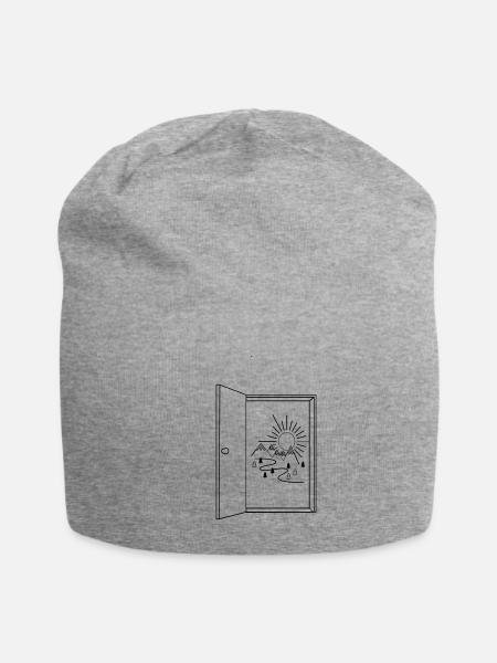 Outdoor - Jersey-Beanie - Grau meliert