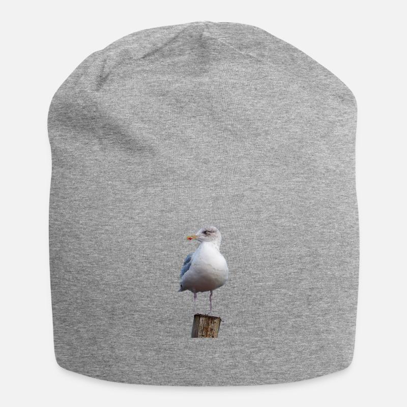 Möwe - Jersey-Beanie - Grau meliert