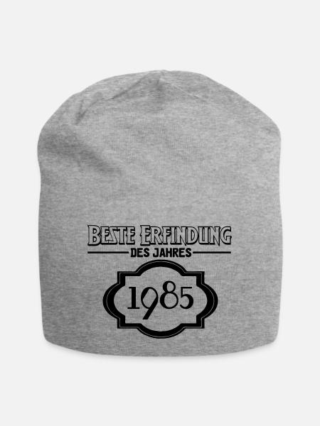 Beste Erfindung des Jahres 1985 Geschenk - Jersey-Beanie - Grau meliert