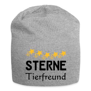 Sterne Tierfreund Geschenk - Jersey-Beanie - Grau meliert - Vorne