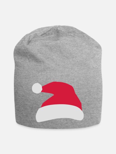 Weihnachten - Jersey-Beanie - Grau meliert