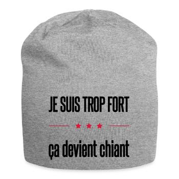 trop fort - Bonnet en jersey - gris chiné - Devant
